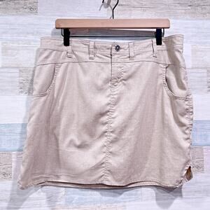 Aventura Eco Hemp Blend A Line Skirt Beige Outdoors Hiking Camping Womens 10